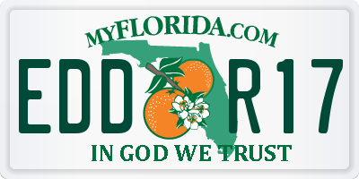 FL license plate EDDR17