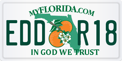 FL license plate EDDR18