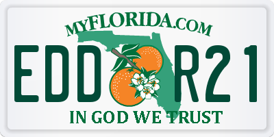 FL license plate EDDR21