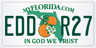 FL license plate EDDR27