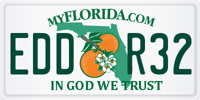 FL license plate EDDR32
