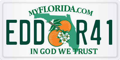 FL license plate EDDR41