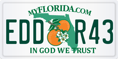 FL license plate EDDR43