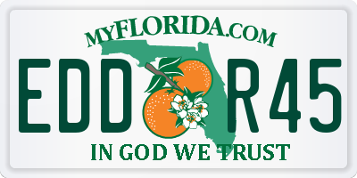 FL license plate EDDR45