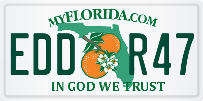 FL license plate EDDR47