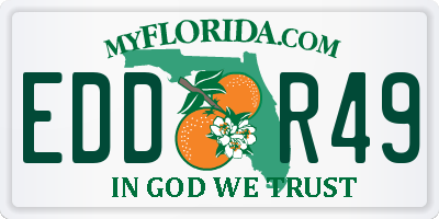 FL license plate EDDR49