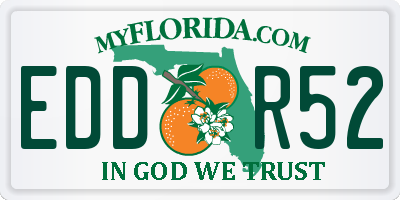FL license plate EDDR52