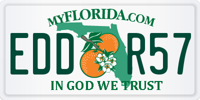 FL license plate EDDR57