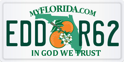 FL license plate EDDR62