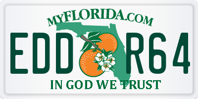 FL license plate EDDR64