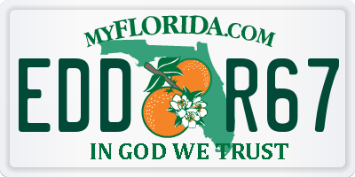 FL license plate EDDR67