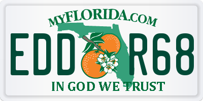 FL license plate EDDR68