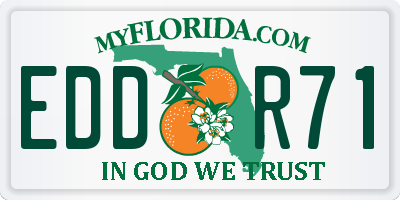 FL license plate EDDR71