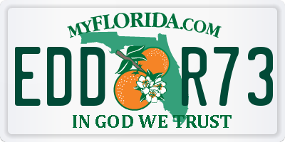 FL license plate EDDR73