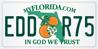 FL license plate EDDR75
