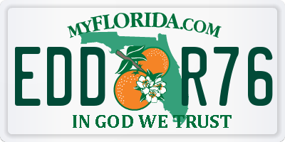 FL license plate EDDR76