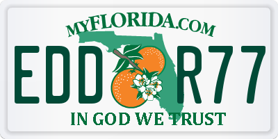 FL license plate EDDR77