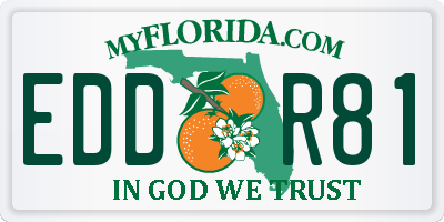 FL license plate EDDR81
