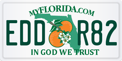 FL license plate EDDR82