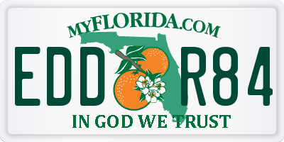 FL license plate EDDR84