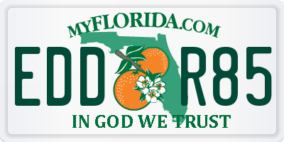 FL license plate EDDR85