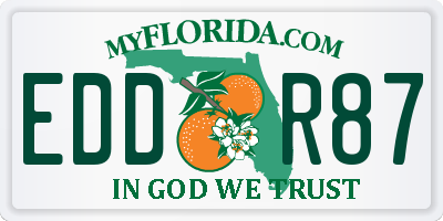 FL license plate EDDR87
