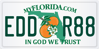 FL license plate EDDR88