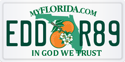 FL license plate EDDR89