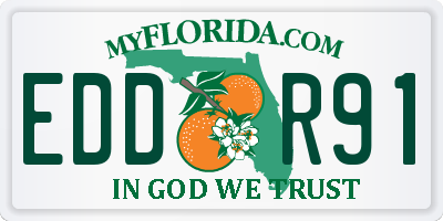 FL license plate EDDR91
