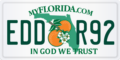 FL license plate EDDR92