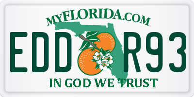 FL license plate EDDR93