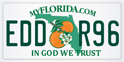 FL license plate EDDR96