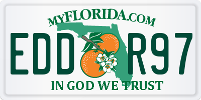 FL license plate EDDR97