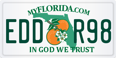 FL license plate EDDR98