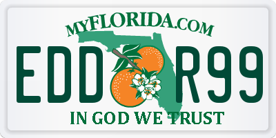 FL license plate EDDR99