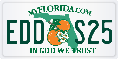 FL license plate EDDS25