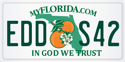 FL license plate EDDS42