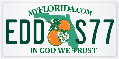 FL license plate EDDS77