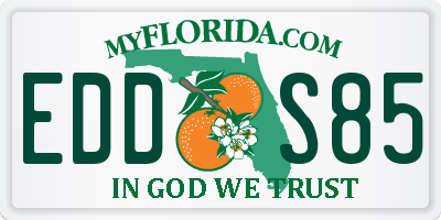 FL license plate EDDS85