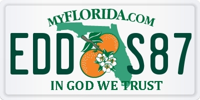 FL license plate EDDS87