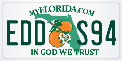 FL license plate EDDS94