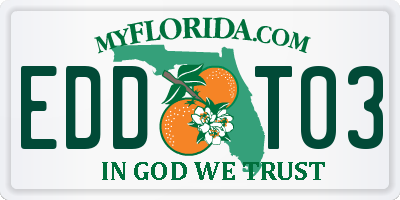 FL license plate EDDT03