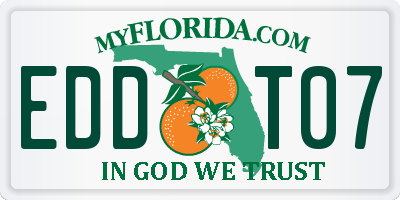FL license plate EDDT07