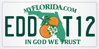FL license plate EDDT12