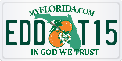 FL license plate EDDT15