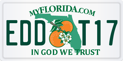 FL license plate EDDT17