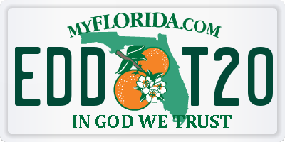 FL license plate EDDT20