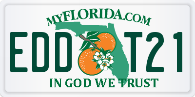FL license plate EDDT21