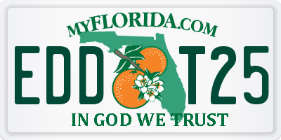 FL license plate EDDT25