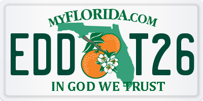 FL license plate EDDT26